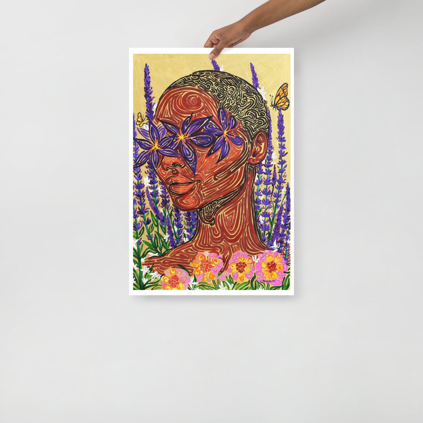 "Blossoming You" - A Vertical Poster