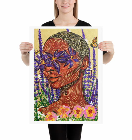 "Blossoming You" - A Vertical Poster - Limited Print